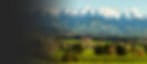 Snow-capped mountains overlooking lush green valley