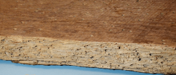 Close-up of foil insulation cross-section