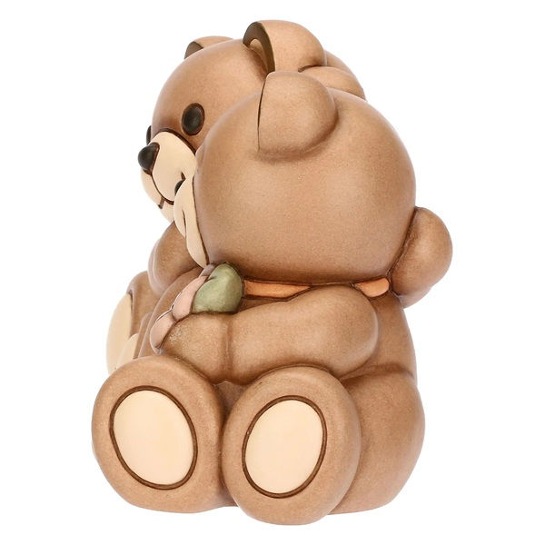 Coppia Teddy primavera in ceramica con fiore - T11379277H90