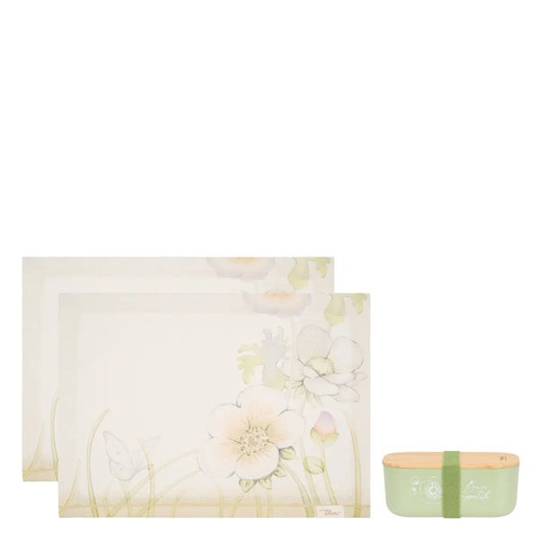 Set 2 tovagliette antimacchia e porta pranzo Bloom - T11571423P00