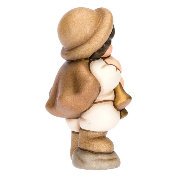 Miniatura: Zampognaro in ceramica Presepe Classico, Bianco - T11651280A83