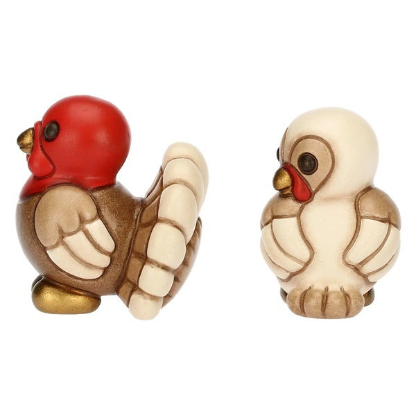Miniatura: Set 2 tacchini in ceramica Presepe Classico-S3320A91