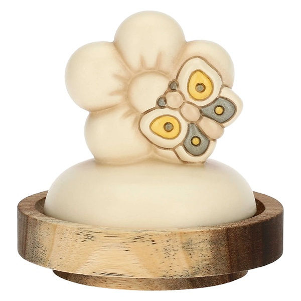 Miniatura: Barattolo in vetro con coperchio in legno Elegance, piccolo -  P4920P00