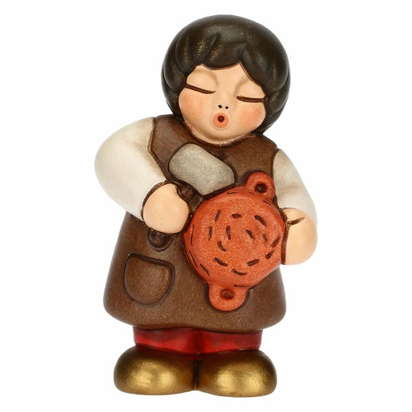 Miniatura: Venditore di pentole in ceramica Presepe Classico rosso -S3330A82