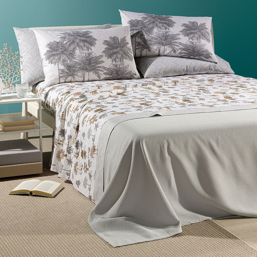 Completo lenzuola Caleffi - Bali -Grigio