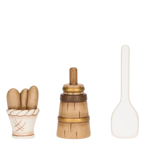 Set 3 pezzi fornaio in ceramica Presepe Classico - T11657282A91