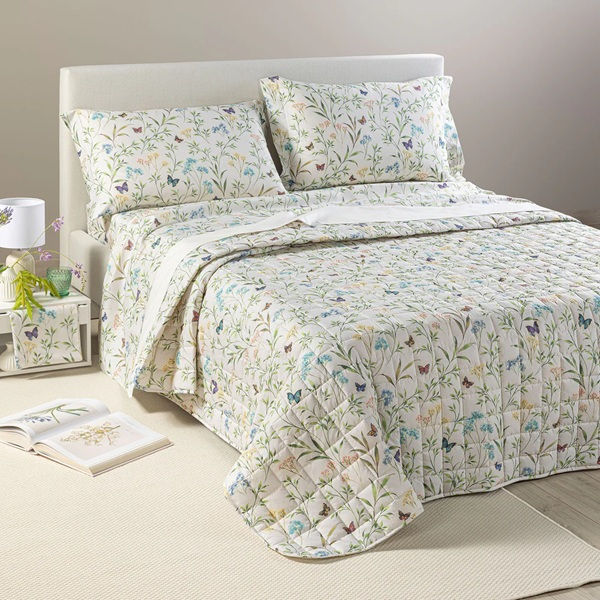 Copriletto Trapuntato In Percalle Armonie Matrimoniale Unica Primanatura