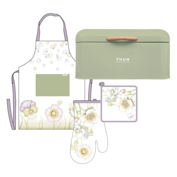 Set presina, guanto, grembiule e porta pane Bloom - T11569669P00