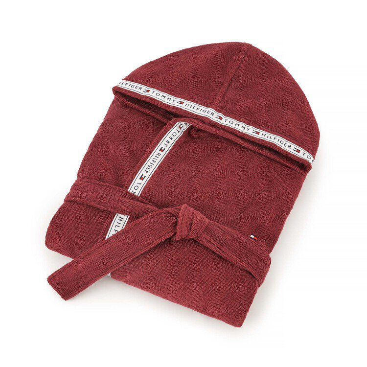 Miniatura: Accappatoio Con cappuccio Tommy Hilfiger - Linea Timeless  ROSSO