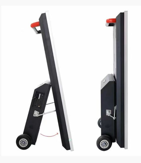 Mobiler Digital Signage Kundenstopper für den Außeneinsatz