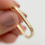 Thumbnail: 14K Solid Gold Greek Textured Square Hollow Hoop Earrings (24mm)