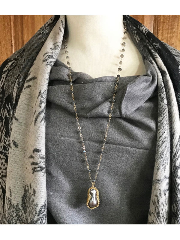 Thumbnail: Baroque Pocket Pearl Necklace