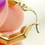 Thumbnail: 14K Solid Gold Hexagon Hoop Earrings (18x19mm)