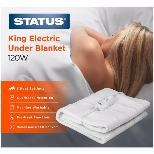 Status King Size Electric Under Blanket Housewares Sidmouth