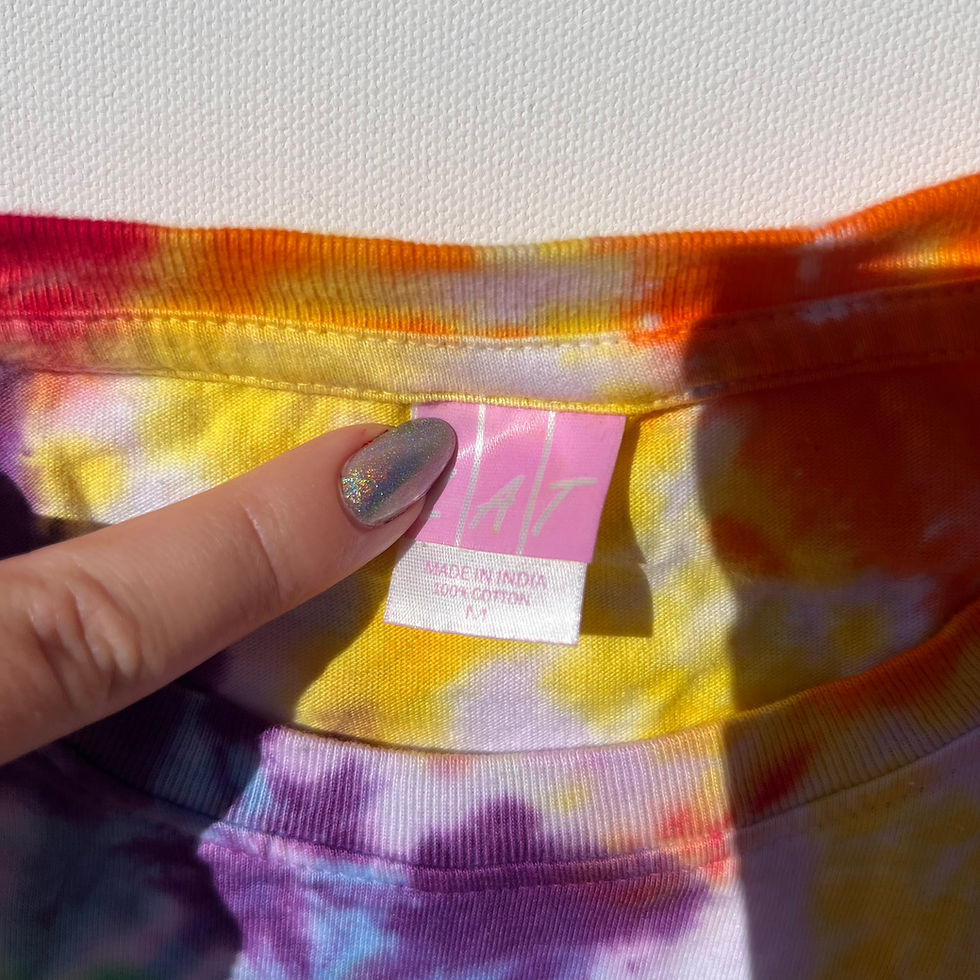 Thumbnail: Tie-dye Shirt:  Double Spiral- Women's fitted M