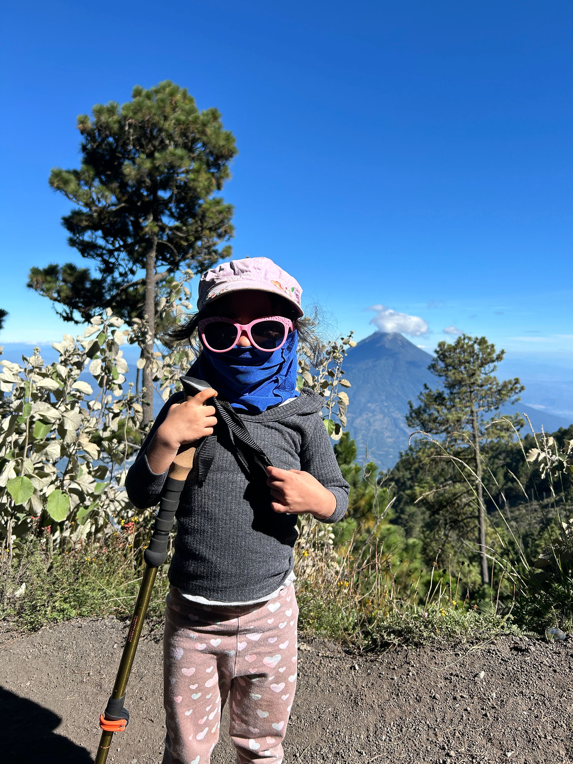 Acatenango volcano with kids