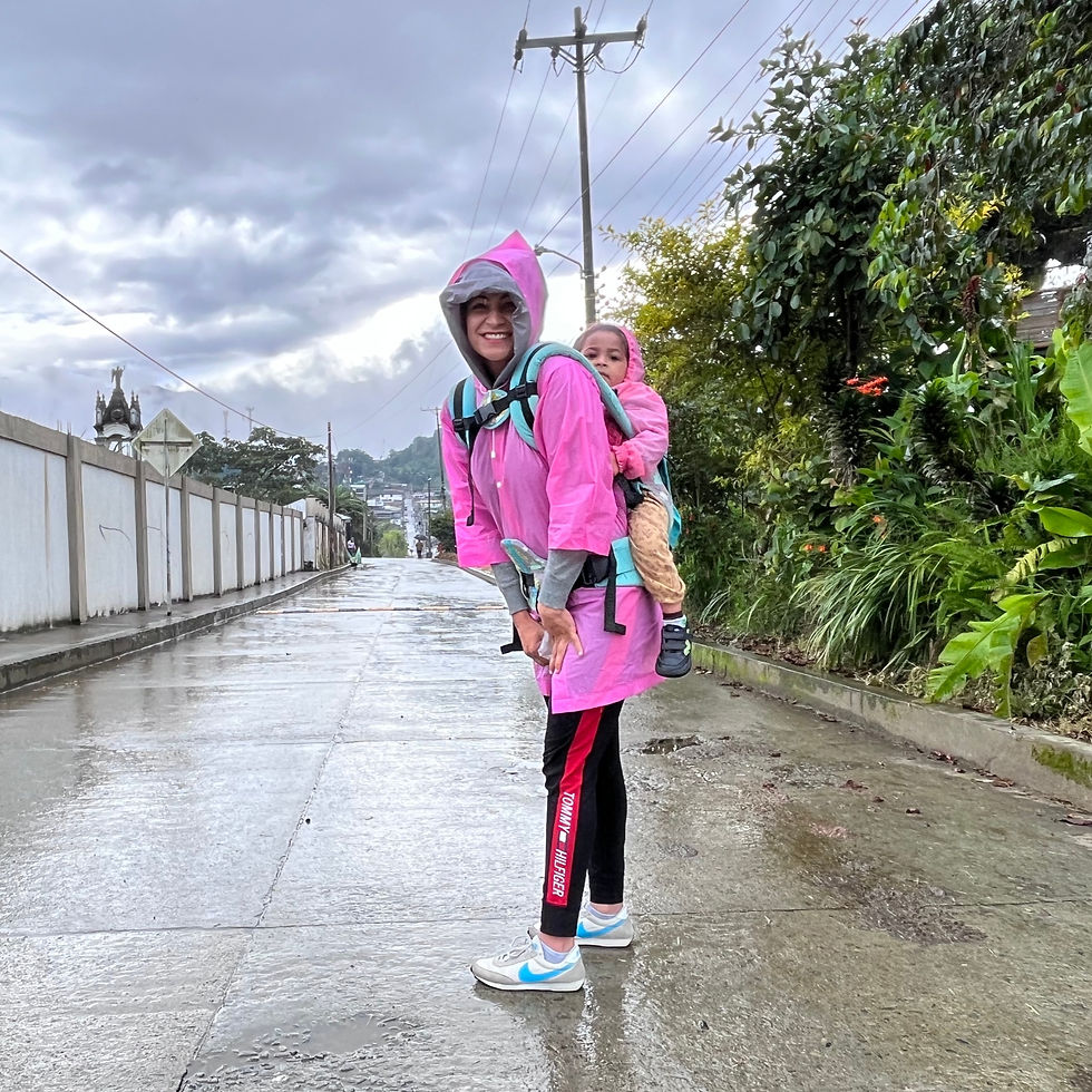 Colombia rain family travel with kids