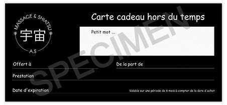 Carte cadeau univers massage et shiatsu