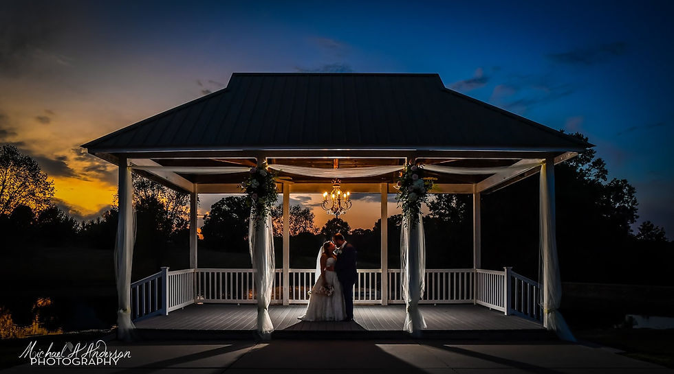 Nighttime Wedding Gazebo