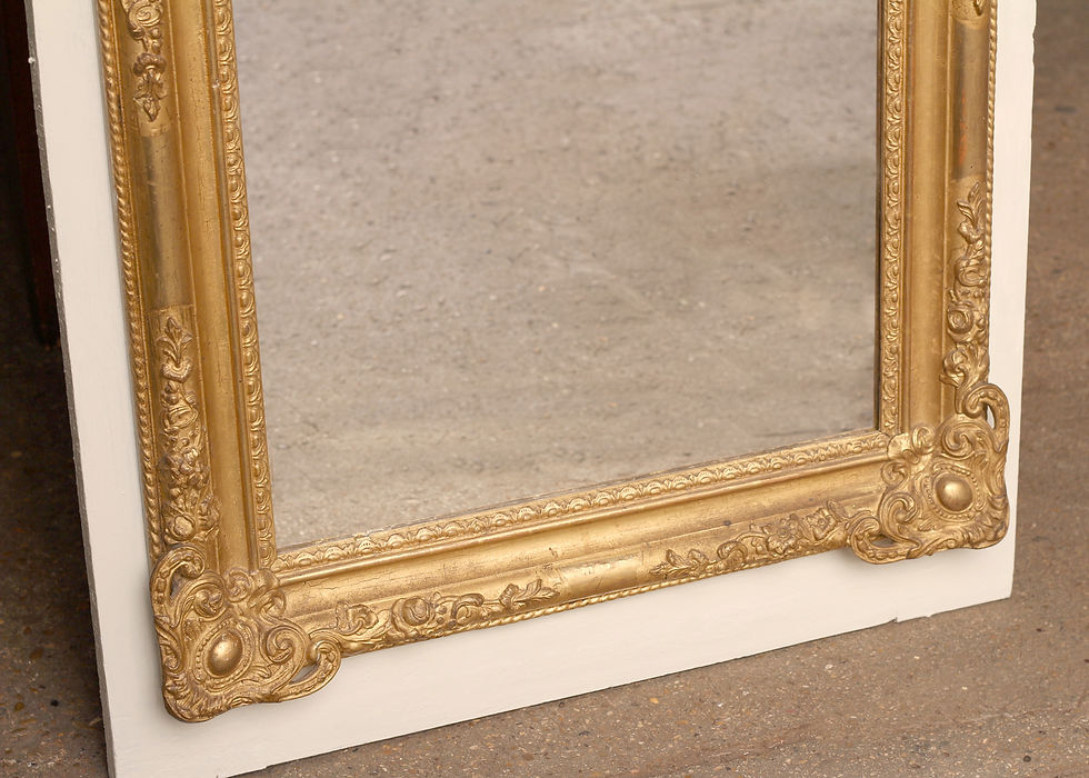 Miniature : Magique : trumeau vers 1900. Superbe dorure, allure royale.