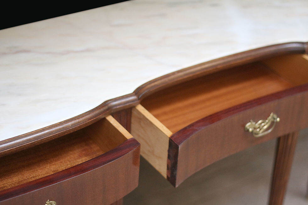 Miniature : Superbe console en acajou et marbre (début XXeme).