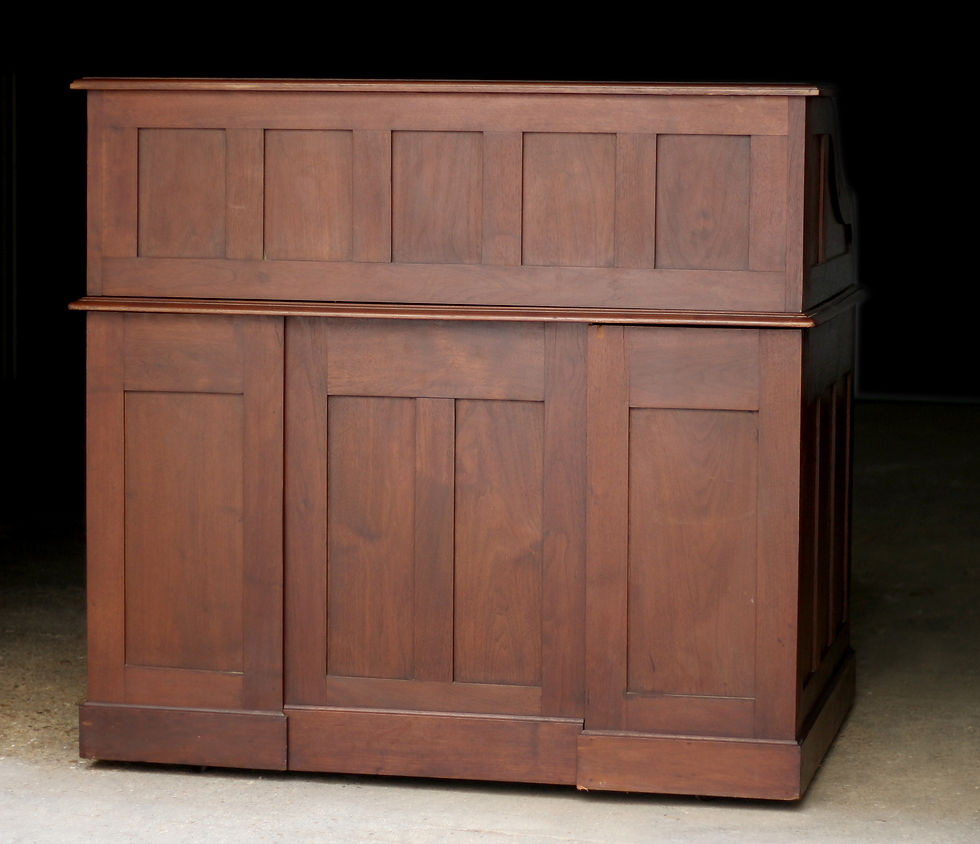 Miniature : Somptueux bureau américain FRANCO AMERICAIN en acajou massif. Vers 1900