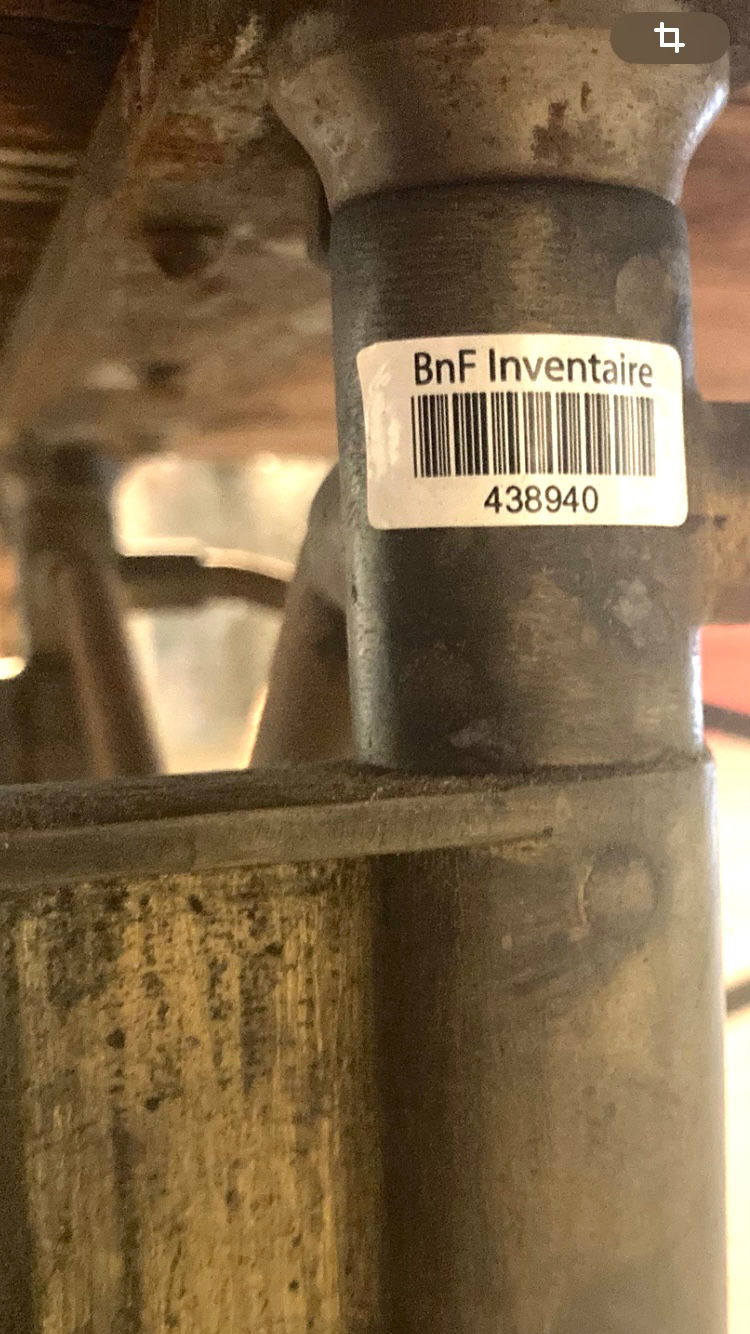 Miniature : Exceptionnel chariot de la BnF (site richelieu) vers 1900. Meuble de métier