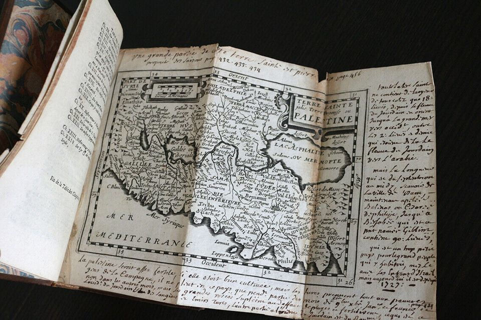 Miniature : Beau livre : Voyage de Terre Sainte, NAUD (1721).