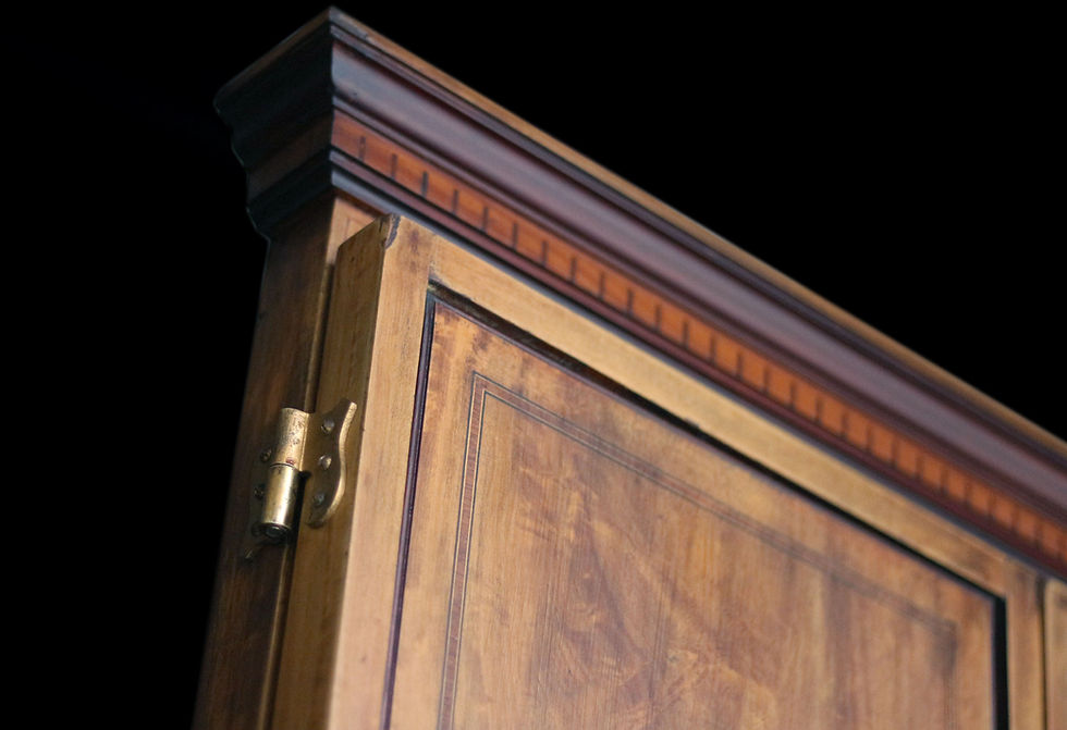 Miniature : Rare : psyché en acajou à 3 panneaux. Début XXeme