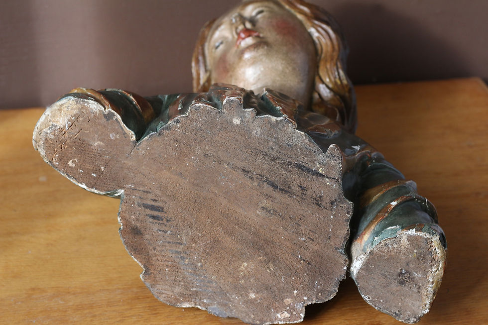 Miniature : Exceptionnel buste de Saint Jean du 18eme siècle.