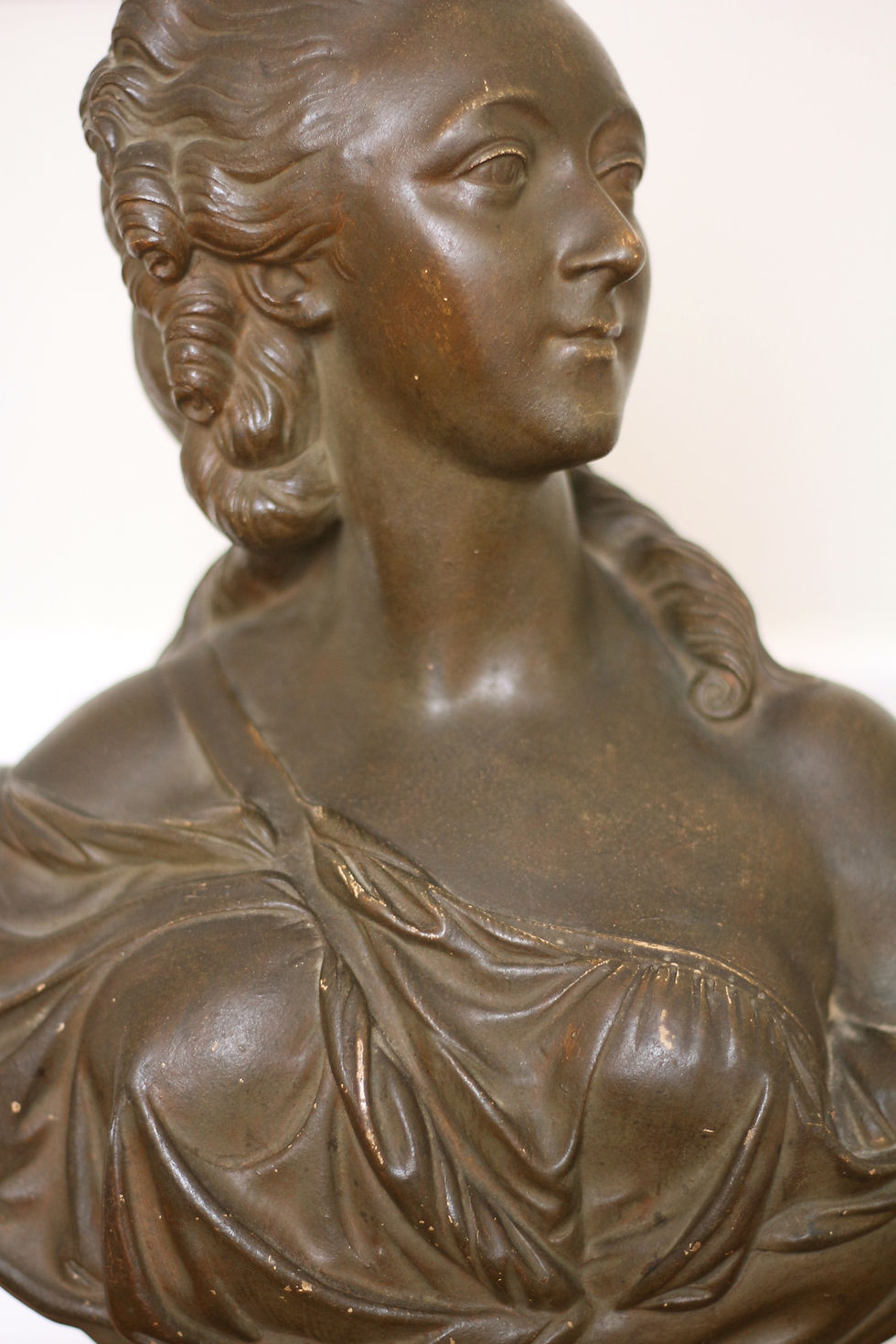 Miniature : Buste de Madame Du Barry d'après Pajou (plâtre du 19eme).