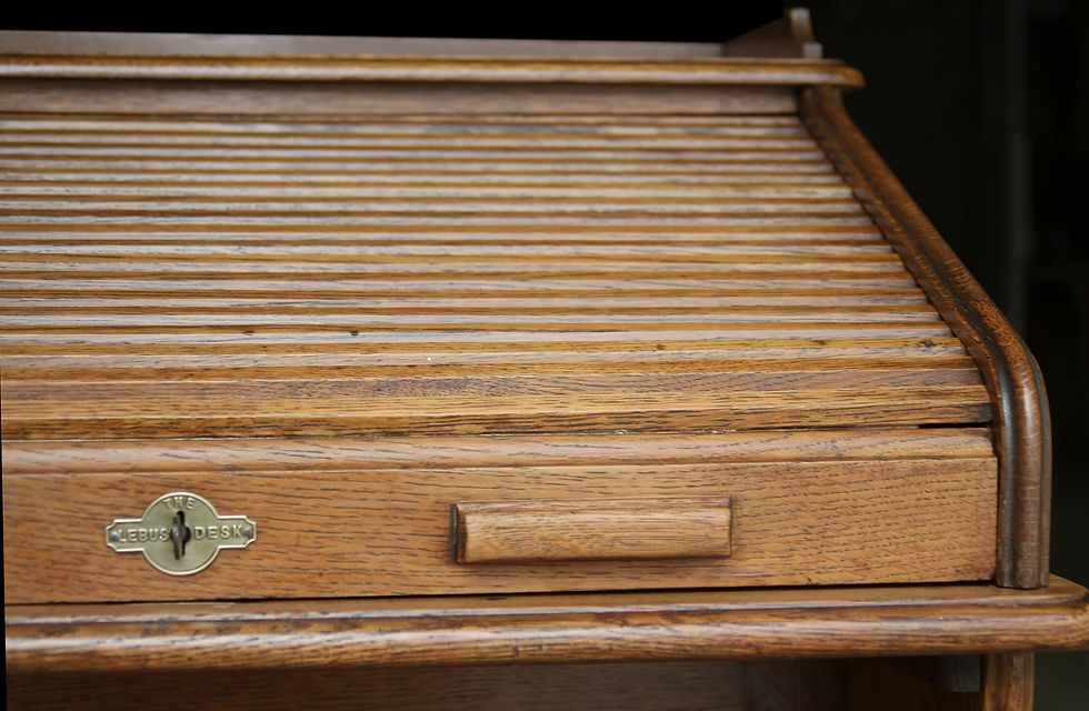 Miniature : Rare  Modèle unique de bureau américain LEBUS DESK (années 20/30).