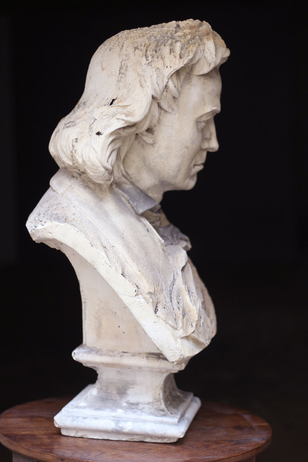 Miniature : Remarquable buste en plâtre de BEETHOVEN du XIXe siècle