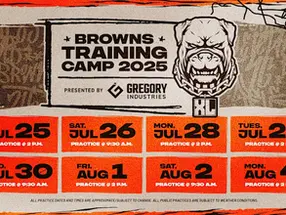 2025 Cleveland Browns Training Camp offers eight free open practices, presented by Gregory Industries