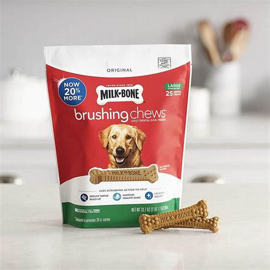 Milk-Bone Original Brushing Chews Daily Dental Treats Medium 25 oz front retail package