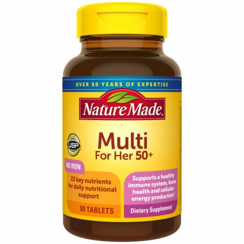 Nature Made Women's Multivitamin 50+ Tablets - 90 Count - front packaging view