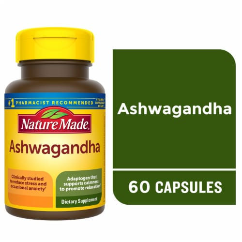Nature Made Ashwagandha Clinically Studied 125 mg Capsules - front product view