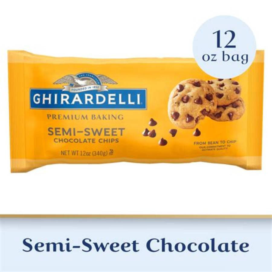Ghirardelli Semi-Sweet Chocolate Premium Baking Chips 12 oz back label