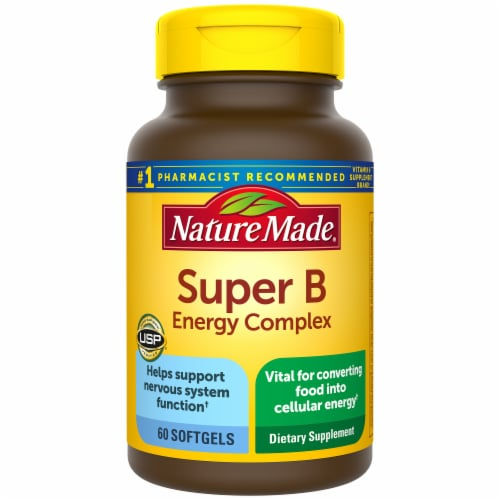 Nature Made Super B Energy Complex Softgels - 60 Count - front packaging view