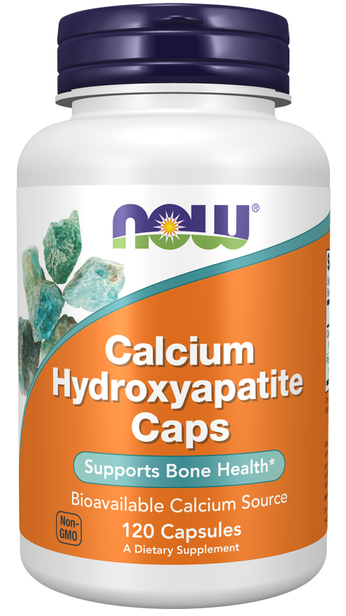 NOW Foods Calcium Hydroxyapatite - 120 Capsules - front / primary