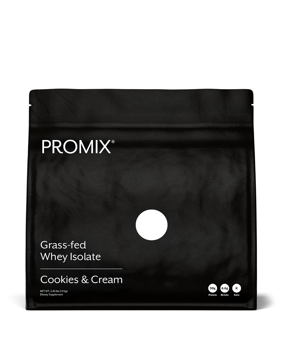 Grass-Fed Whey Isolate - Cookies & Cream - 2.45 lb - Promix Nutrition - verified exact image 1
