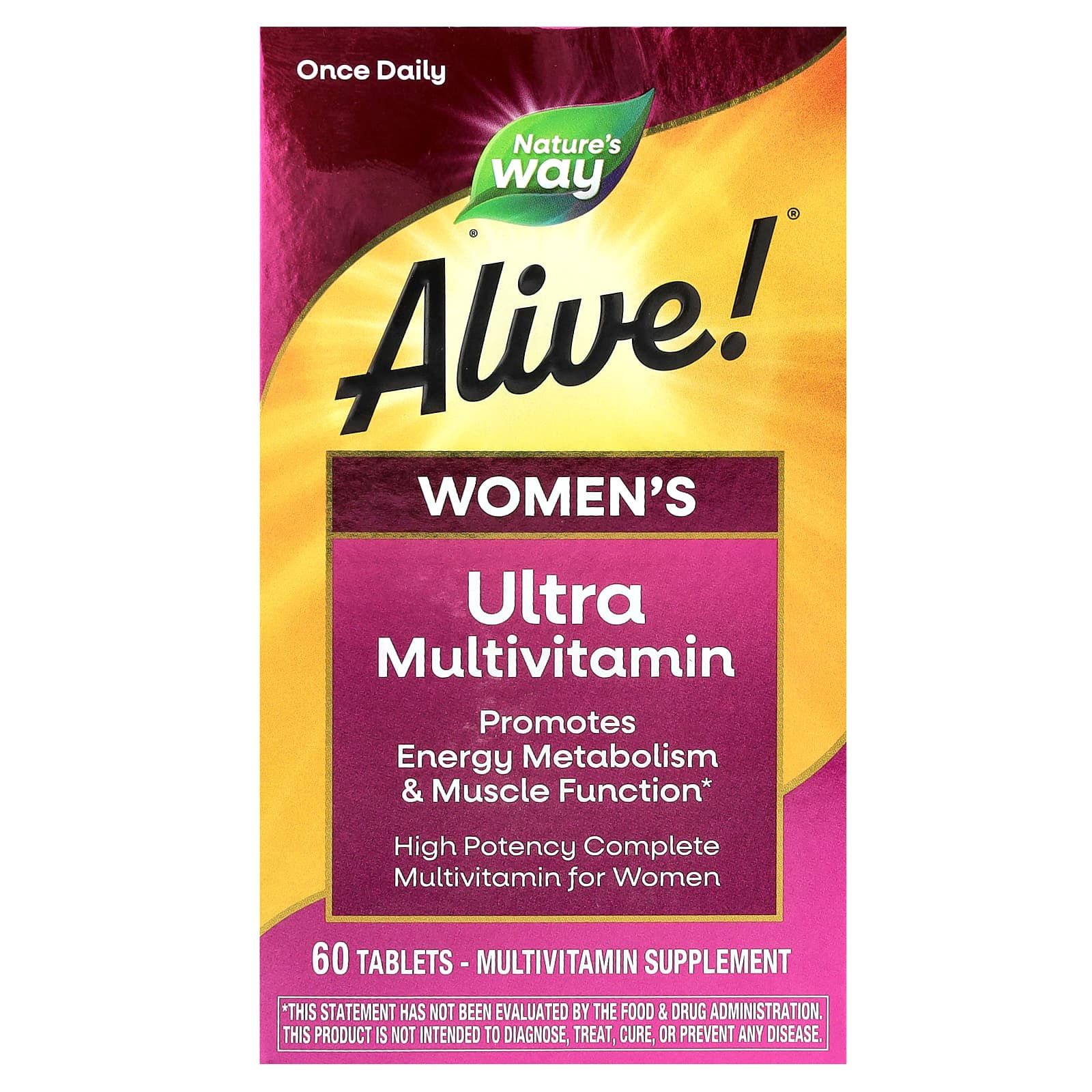 Alive! Once Daily Women's Ultra Potency Multivitamin - 60 Tablets - product image 1
