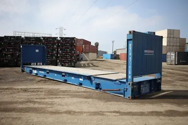 40ft Flat Rack Container - Cargo-Worthy, Collapsible Ends - product image 1