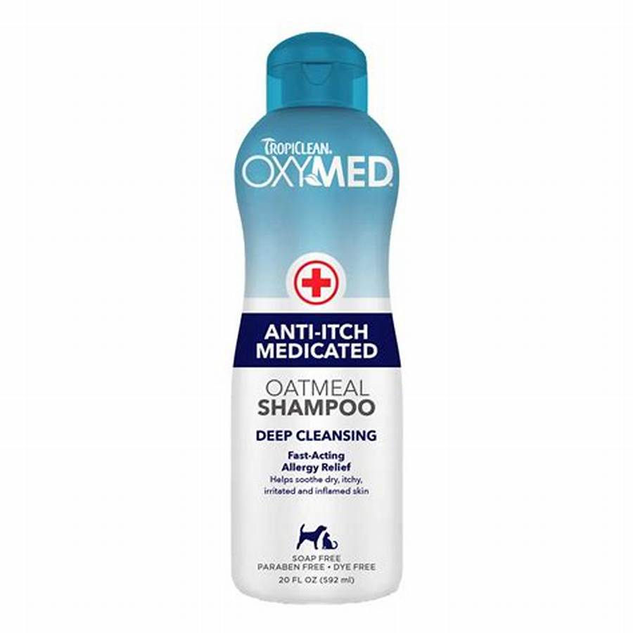 TropiClean OxyMed Medicated Oatmeal Shampoo 20 fl oz back label