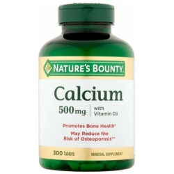 Nature's Bounty Calcium 500 mg with Vitamin D3 Tablets - 300 Count - front packaging view