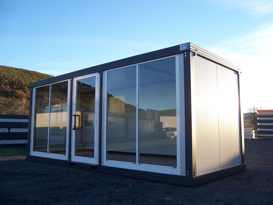 Thumbnail: 6.09m Glazed Sales Office Container with Roller Shutters – view 4