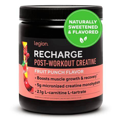 Legion Athletics Recharge Post-Workout Fruit Punch 60 Servings side view