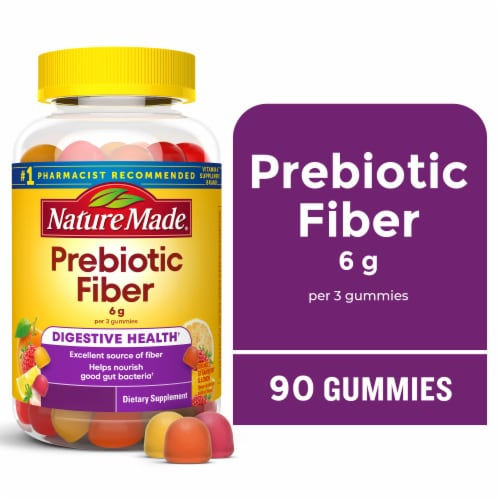 Nature Made Prebiotic Fiber Gummies - 90 Count - front packaging view