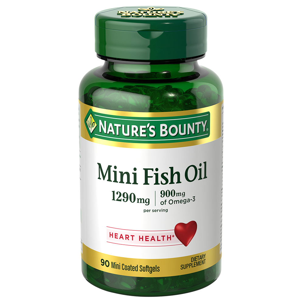Nature's Bounty Mini Fish Oil 1290 mg / 900 mg Omega-3 Softgels - 90 Count - product gallery image 1