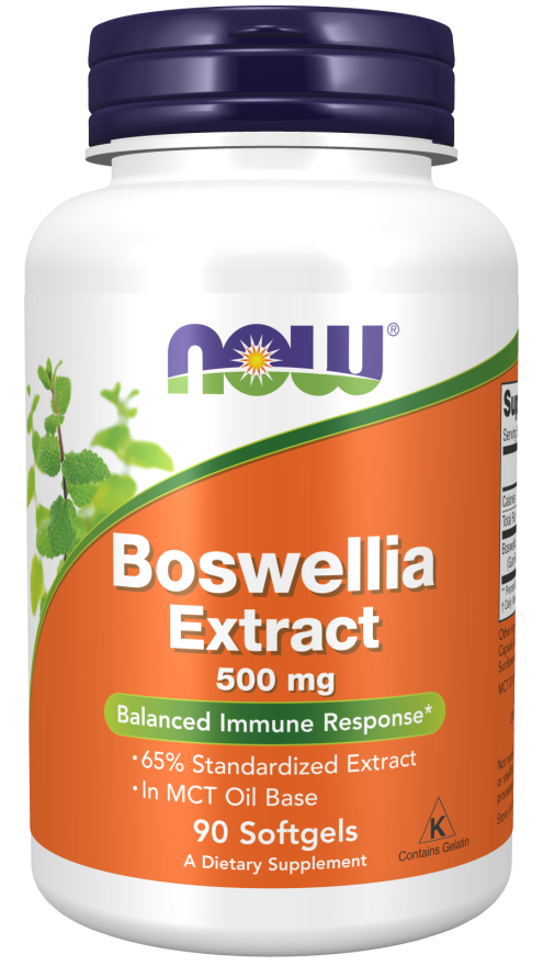 NOW Foods Boswellia Extract 500 mg - 90 Softgels - front / primary